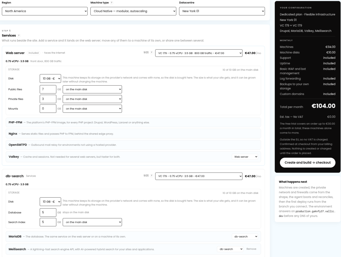 Vallic Cloud configurator